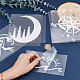 GORGECRAFT 5 Sheets 5 Styles Compass Car Stickers and Decals Adhesive Moon with Trees Sticker Reflective Stickers Waterproof Vinyl Automotive Exterior Decor for Truck Motorcycle Doors Laptop DIY-GF0006-27-4
