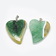 Dyed Natural Agate Crystal Big Pendants G-T102-16D-2