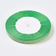 ポリエステルオーガンジーリボン  グリッターメタリックリボン  ラメリボン  春の緑  1/4インチ（6mm）  約25ヤード/ロール（22.86メートル/ロール） OCOR-WH0031-D16-1