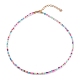 Round Transparent Inside Colours Glass Seed Beaded Necklaces NJEW-JN03362-03-1