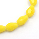 Opaque Solid Glass Bead Strands GLAA-R168-3x5-02F-2