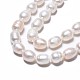 Fili di perle di perle d'acqua dolce coltivate naturali PEAR-N012-07B-4