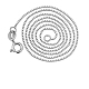 925 шкатулка из стерлингового серебра цепочки ожерелья NJEW-BB44136-P-1