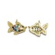 Alloy Micro Pave Cubic Zirconia Charms PALLOY-F249-14G-2