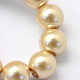 Backen gemalt pearlized Glasperlen runden Perle Stränge HY-Q003-4mm-42-3