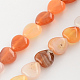 Dyed Natural Red Agate Bead Strands G-R190-09-1