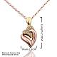 Trendy Real Rose Gold Plated Eco-Friendly Tin Alloy Czech Rhinestone Heart Pendant Necklaces NJEW-BB13882-RG-4