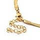 Crystal Rhinestone Infinity Pendant Necklace with Herringbone Chains NJEW-I116-06G-4