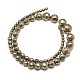 Faceted Round Natural Pyrite Graduated Beads Strands G-I125-13-3