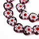 Chapelets de perles vernissées de millefiori manuelles LAMP-S191-19A-01-2