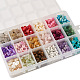 Cheriswelry 360g 18 couleurs coquille d'eau douce et ensembles de perles de pierre précieuse G-CW0001-01-3