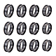 Unicraftale 12Pcs 4 Size 201 Stainless Steel Grooved Finger Ring Settings STAS-UN0002-84-1