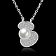 925 Sterling Silver Cubic Zirconia Pendant Necklaces NJEW-BB18739-2