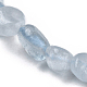 Natural Aquamarine Bead Stretch Bracelets BJEW-K213-54-3