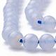 Calcédoine bleue naturelle chapelets de perles G-R193-02-4mm-2