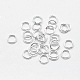 925 runde Ringe aus Sterlingsilber, verlötete Biegeringe, Silber, 5x0.7 mm
