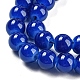 Backen gemalt Nachahmung Jade Glas runden Perle Stränge DGLA-Q021-6mm-33-4