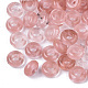 Perles européennes en verre de quartz cerise X-G-Q503-14-1