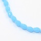Imitation Jade Glass Faceted Teardrop Beads Strands GLAA-F022-B01-1