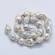 Hebras de perlas keshi de perlas barrocas naturales PEAR-K004-19-2