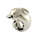 Alliage dauphins de style tibétain perles européennes TIBEB-7982-AS-NR-1