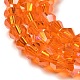 Transparentes perles de verre de galvanoplastie brins GLAA-F029-2mm-A11-3