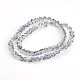 Plaqué demi-arc-en-facettes en verre de diamant perles brins EGLA-J059-HR02-2
