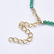 Synthetische Edelsteinimitation Smaragd Perlen Armbänder BJEW-I247-04-D-3