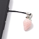 イチゴ樹脂製携帯ストラップ  ナイロンコードモバイルアクセサリー装飾  ピンク  8.5cm HJEW-JM01598-01-3