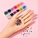 540Pcs 12 Colors Spray Painted Crackle Glass Beads Strands CCG-YW0001-08-6
