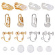 SUNNYCLUE 1 Box 12Pcs 24K Gold Plated & 925 Sterling Silver Plated Earring Findings Earrings Converter Set Screw Back Earring Converter Clip Earrings for Jewelry Making Accessories DIY Craft Supplies DIY-SC0021-28-1