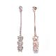 Brass Dangle Earrings EJEW-G187-03RG-2