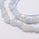 Calcédoine bleue naturelle chapelets de perles G-E381-04-1