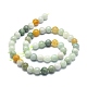 Hebras naturales de perlas de jade de myanmar G-E576-08A-2