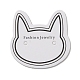 100 pz. Schede espositive per gioielli in carta a forma di testa di gatto AJEW-Z021-03B-1