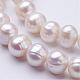 Hebras de perlas de agua dulce cultivadas naturales PEAR-F004-59-3