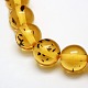 Buddhist Jewelry Beaded Findings Resin Imitation Amber Round Bead Strands RESI-L002-10mm-G01-2