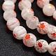 Faceted Millefiori Glass Round Beads Strands LK-P006-01-3
