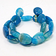 Natural Striped Agate/Banded Agate Beads Strands G-G321-13x18mm-05-2