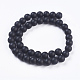 Synthetic Black Stone Bead Strands X-G-R345-10mm-38-1-2
