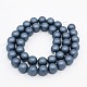 Round Shell Pearl Frosted Beads Strands BSHE-I002-8mm-17-2