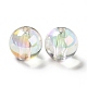 Perles acryliques irisées arc-en-ciel à placage uv bicolore TACR-D010-03A-01-2