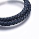 Leather Braided Cord Wrap Bracelets BJEW-E345-35A-2