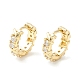Clear Cubic Zirconia Chunky Hinged Hoop Earrings for Women EJEW-P196-24G-1