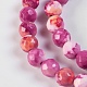 Chapelets de perles en jade blanc océan naturel/pierre de fleur de pluie G-K254-B02-3