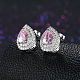 925 Sterling Silver Cubic Zirconia Stud Earrings EJEW-BB18848-1-6
