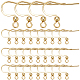 Sunnyclue 200pcs 304 crochets de boucle d'oreille français en acier inoxydable STAS-SC0006-36G-1