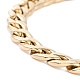 Unisex 304 Stainless Steel Curb Chain/Twisted Chain Bracelets STAS-D0002-36G-2