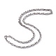 201 Stainless Steel Byzantine Chain Necklaces NJEW-I248-03A-P-1