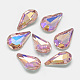 Cabujones de cristal con rhinestone RGLA-T014-8x13mm-04-1